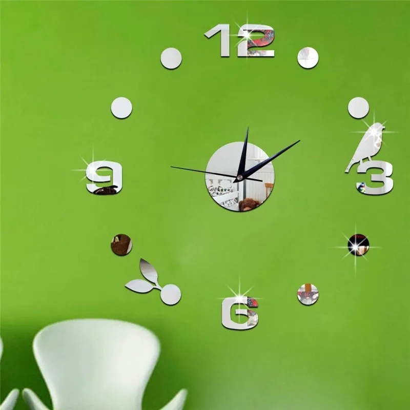 Новые настенные часы Horloge 3D Diy акриловые зеркальные наклейки украшение дома гостиная кварцевые иглы