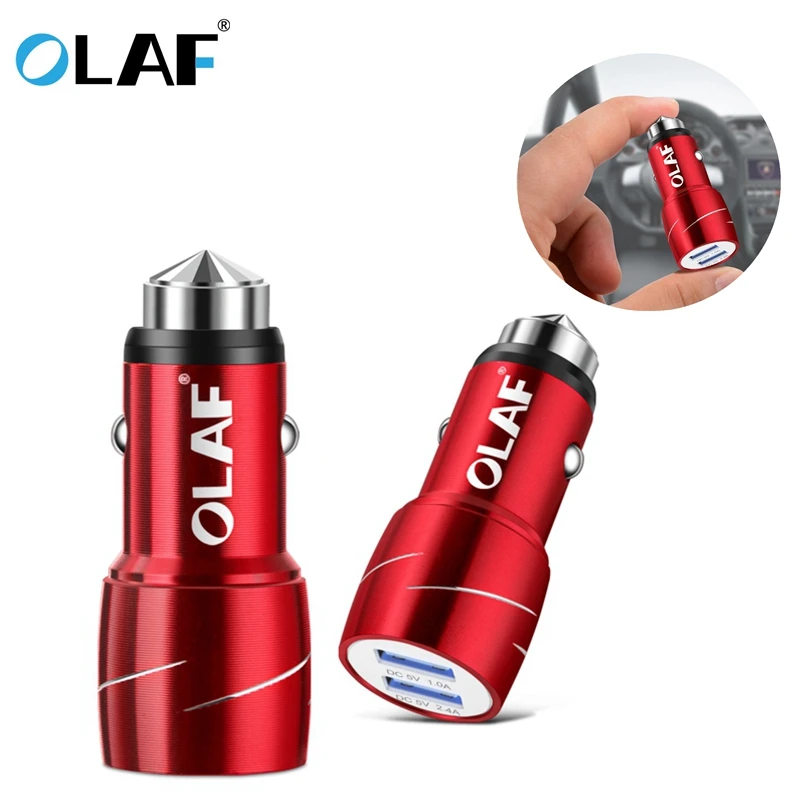 

OLAF Mini Dual USB Quick Charge Car Charger For iPhone USB Type-C PD Fast Charger Mobile Phone Car Phone Charger Adapter in Car