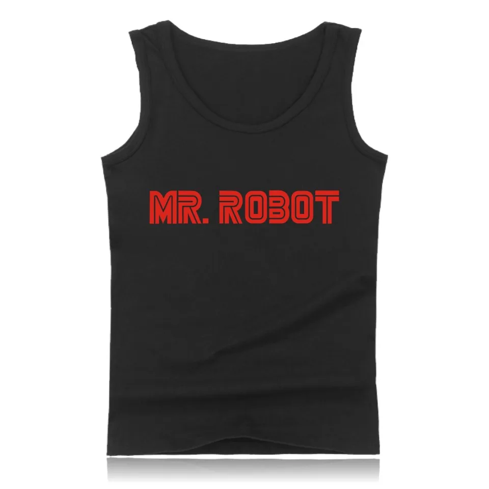 Г. Mr Robot мультфильм 4 цвета майка для мужчин и wo мужчин Фитнес Бодибилдинг без рукавов топы хлопок летние майки верхние жилеты плюс размер