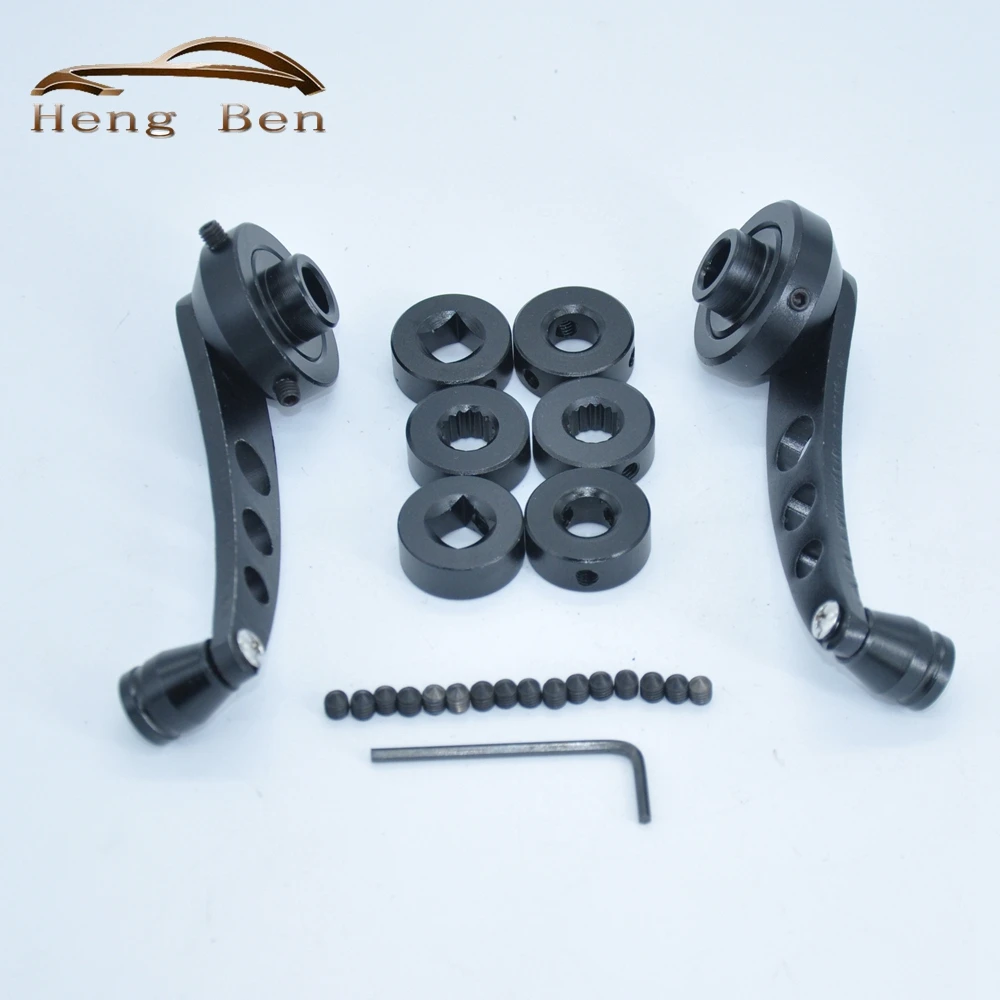 

HB 3.94" 2 Pcs/Set Universal Aluminum WINDOW/WINDER/DOOR Crank Handle For Car Truck Pickup Door Winder Riser Kit