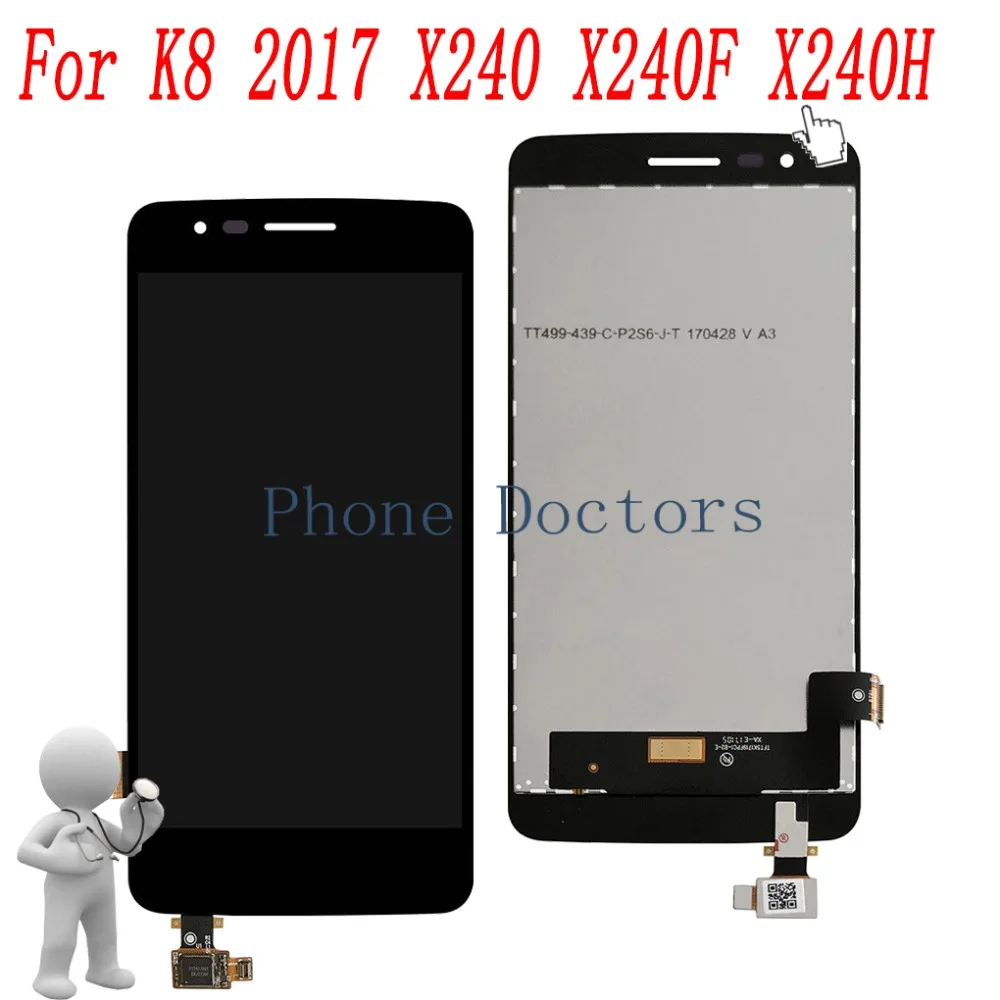 

5.0'' Black Full LCD DIsplay + Touch Screen Digitizer Assembly For LG K8 2017 X240K X240H X240i X240F ; New