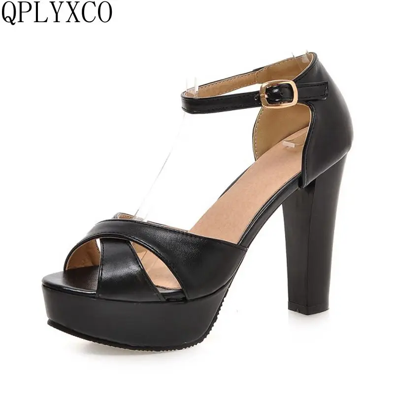 

QPLYXCO Summer Elegant Style Sandals fashion Big Small Size 32-45 women platform High Heels (11CM) wedding Party shoes woman M52