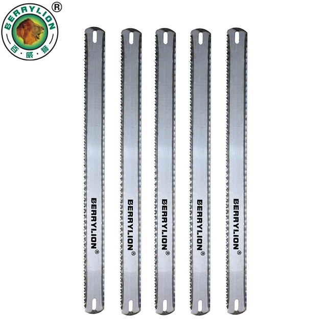 BERRYLION 5pcs Double Teeth Hacksaw Blade Fine Coarse Teeth Universal Hand Saw For Cutting Wood Aluminum Metal Hand Tools