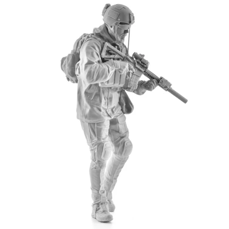 Фигурки из полимера 1:16 наборы моделей солдат морской полиции США неокрашенные и