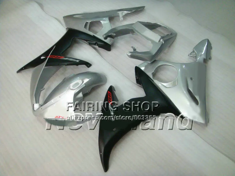 Новый комплект обтекателей для мотоцикла YAMAHA YZFR6 2003 2004 2005 матовых черных YZF R6 03 04 05