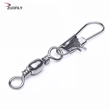 50 шт. Нержавеющая сталь рыболовный поворотный оснастки шарикоподшипник прокатки твердых колец Блокировка Разъем для рыболовных крючков быстрой смены замка