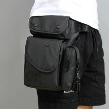 Высокое качество Для мужчин холст/нейлон падения нога поясная сумка Хип бум бедра мешок мотоциклетные Креста тела Путешествия пояс пакет сумки