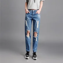 Порванные джинсы для женщин уничтожены женские джинсы женские новые джинсы женские джинсы бойфренды TA1097