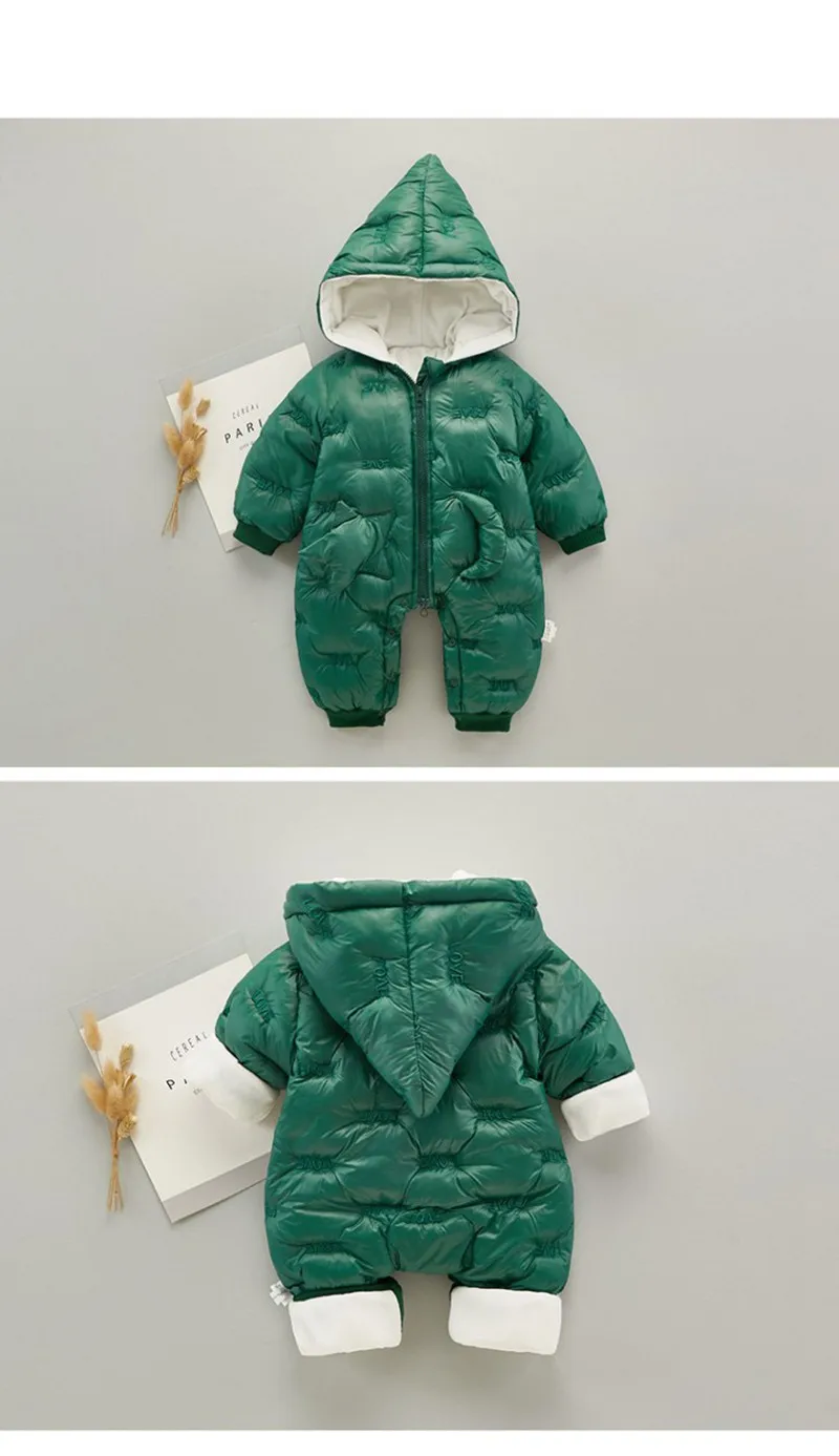 CROAL CHERIE Winter Baby Girl Clothes Boy Clothing Light Cotton Velvet Coats Jumpsuits Kids Snowsuit Snow Wear Warm Romper  (12)