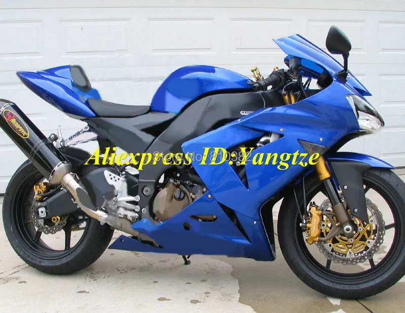 

CUSTOM Motorcycle Fairing kit for KAWASAKI Ninja ZX10R 2004 2005 ZX10R 04 05 Whole blue ABS Fairings set+7 gifts SF81