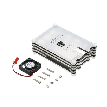 

Protective Case For Raspberry Pi 9 layers with Cooling System External Fan for Better Heat Dissipating for Raspberry Pi 3