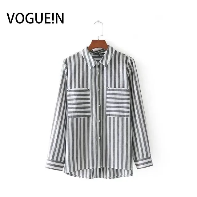 Рубашка VOGUEIN Женская с длинным рукавом и карманами|wholesale blouses|shirt blouseblouses tops |