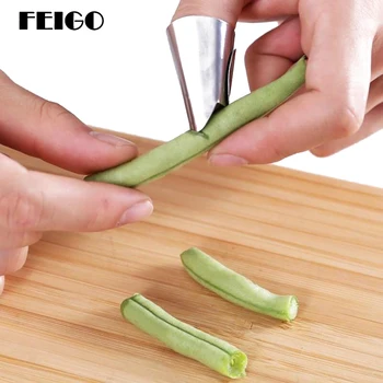 

FEIGO 2Pcs Stainless Steel Protection Finger Cover Kitchen Finger Tools Fruit Peel Shell Vegetable Cutting Finger Artifact F267
