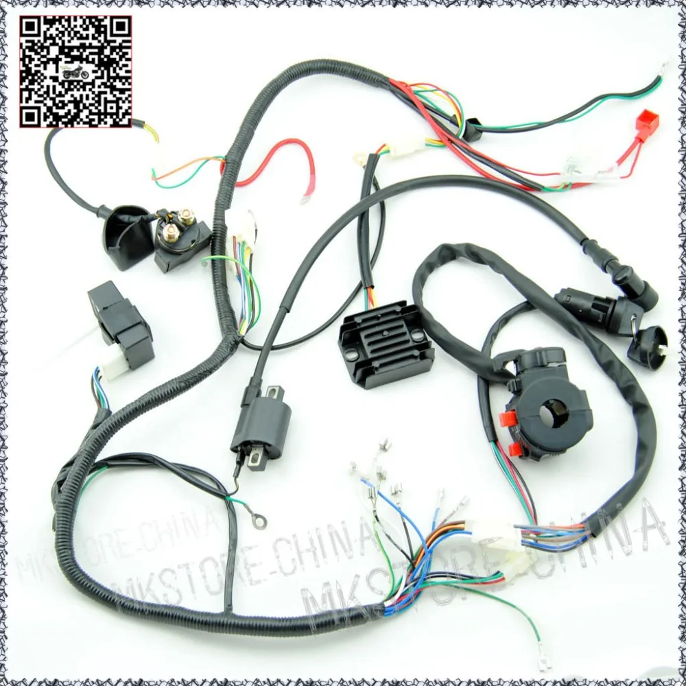 250cc Wire Harness Quad Electrics 150 200cc Zongshen Lifan Ducar Razor Cdi  Coil - Motorcycle Instrument Cables - AliExpress