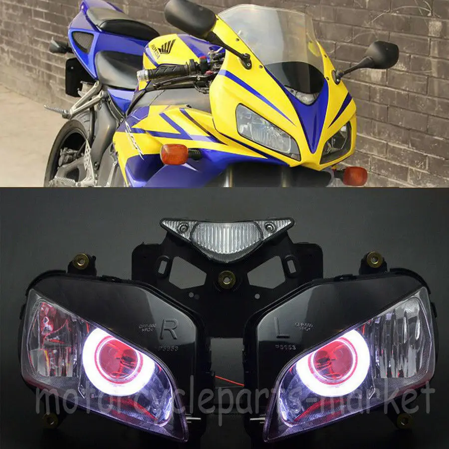 

Motorcycle Headlight Fully Assembled W/Red Angel Demon Eyes For Honda CBR1000RR CBR 1000 RR 2004 2005 2006 2007