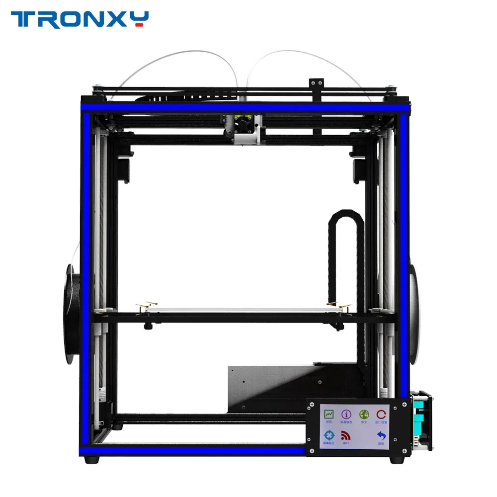 

2019 Tronxy 3D Printer X5S-2E Double feeding port Aluminium Frame 3d printer Kit Large Printing Area 330*330*400mm with Heat Bed