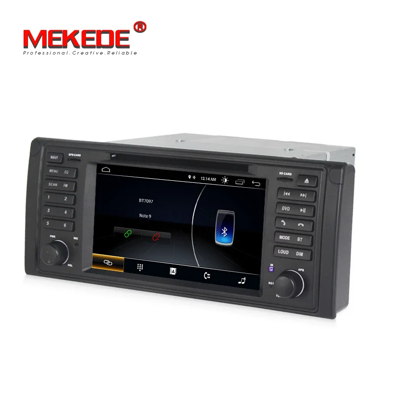 Perfect MEKEDE 1din Android 8.1 Car DVD GPS player For BMW E39 E53 X5 M5 with wifi BT GPS navigation 3G multimedia free shipping 5