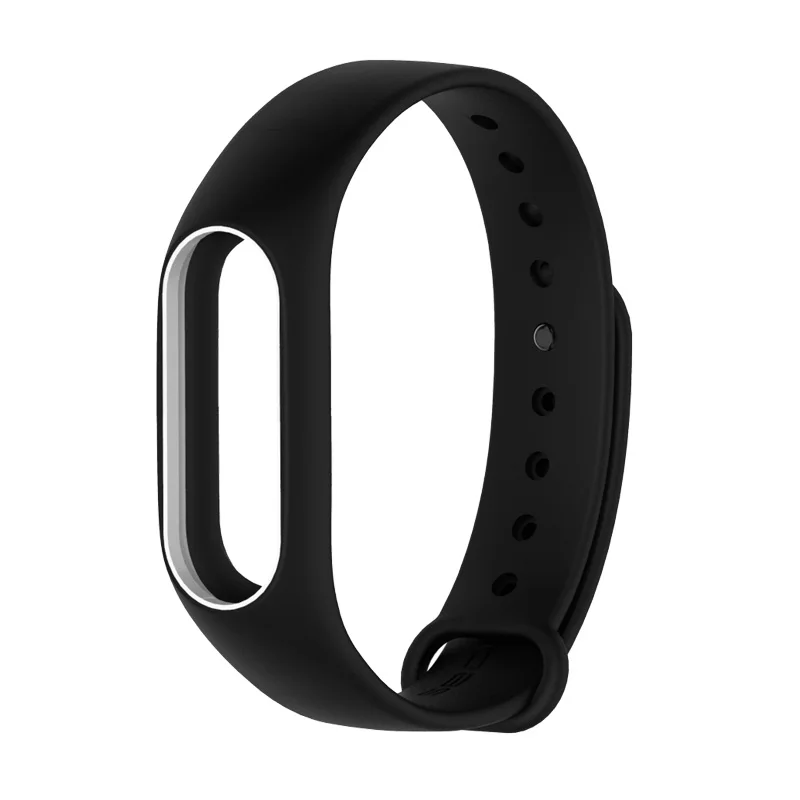 Mi jobs mi Band 2 ремешок силиконовый браслет смарт-браслет аксессуары наручный mi Band 2 черный ремешок для Xiaomi mi ремешок 2 ремешок - Цвет: Black White