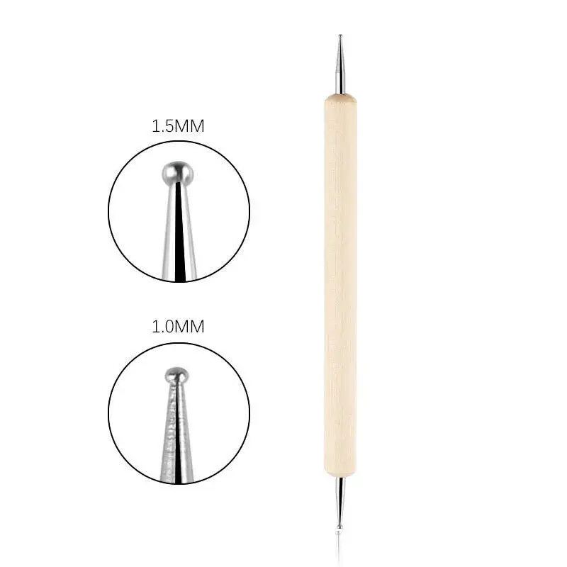 1 шт Профессиональный 2 способа Нейл-арт точечная ручка пластиковая вихревая древесина мраморная сталь точечные Стразы маникюрные инструменты - Цвет: Wood