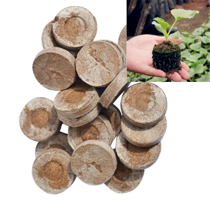 

10pcs/set Garden Supply Compressed Nursery Potted Nutrient Block Potted Plants Seeds Nutrient Soil Family Gardening Supplies