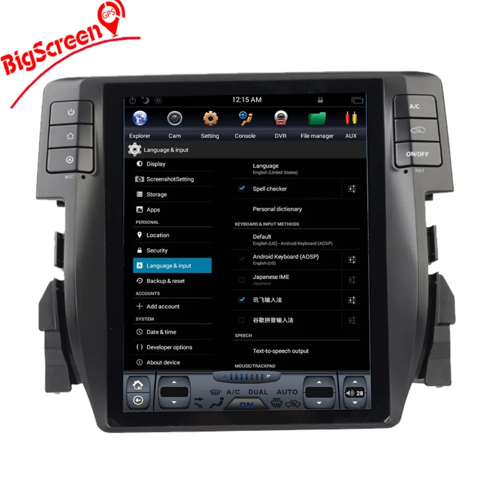 Flash Deal 10.4 Inch Android 6.0 Tesla Style Car DVD Player GPS Navi For Honda Civic 2016 2017 Stereo Multimedia Headunit Autoradio Satnav 5