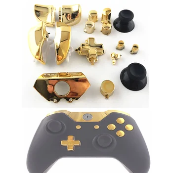 

Replacement Parts Repair Chrome Gold ABXY Dpad Triggers Full Buttons Set Kits Controller Mod for Xbox One XboxONE 16pcs/Set