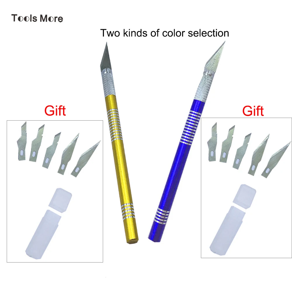 6Pcs/Set Metal Engraving Knife Blades for DIY Carving Pen Handcraft