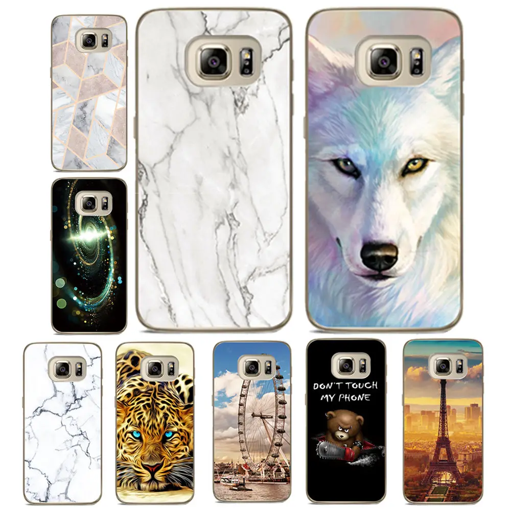 

Smart Back Protective Phone Cover FOR Samsung S6 edge Soft TP Case FOR Samsung S8 Clear painted Case FOR Galax S6 S7 S8 S9 Plus