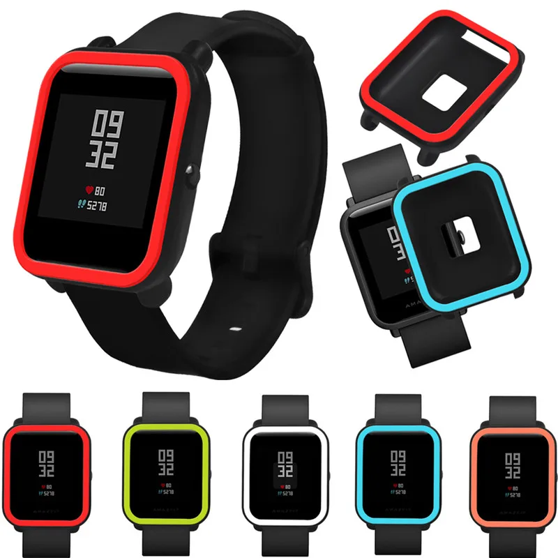 Защитный чехол для Xiaomi Amazfit Bip Youth Watch Мягкий силиконовый чехол для Amazfit Bit чехол рамка Бампер протектор Аксессуары