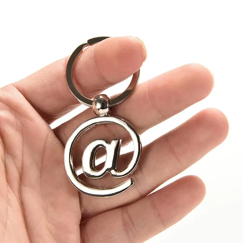

Silver AT Sign Internet Character Keyring Key Chain Keychain Ring Keyfob Gift For Boys High Quality