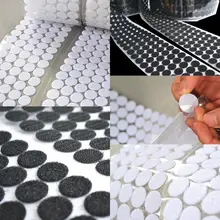 Белый 10-50 мм Круглые Монеты Точки самоклеющиеся монет крюк-петля палкой на ленте Диски Круг 100-1000 шт