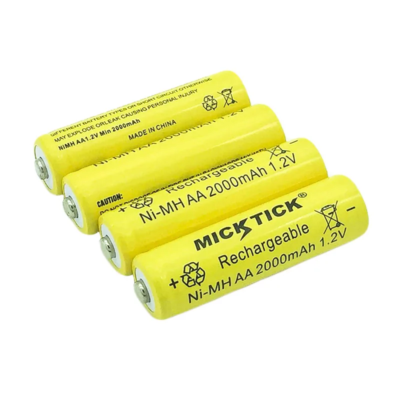 8 шт. 1 2 В АА 5 # 2A 2000 мАч Ni MH Батарея battiries batteria Перезаряжаемые низкой самооценкой