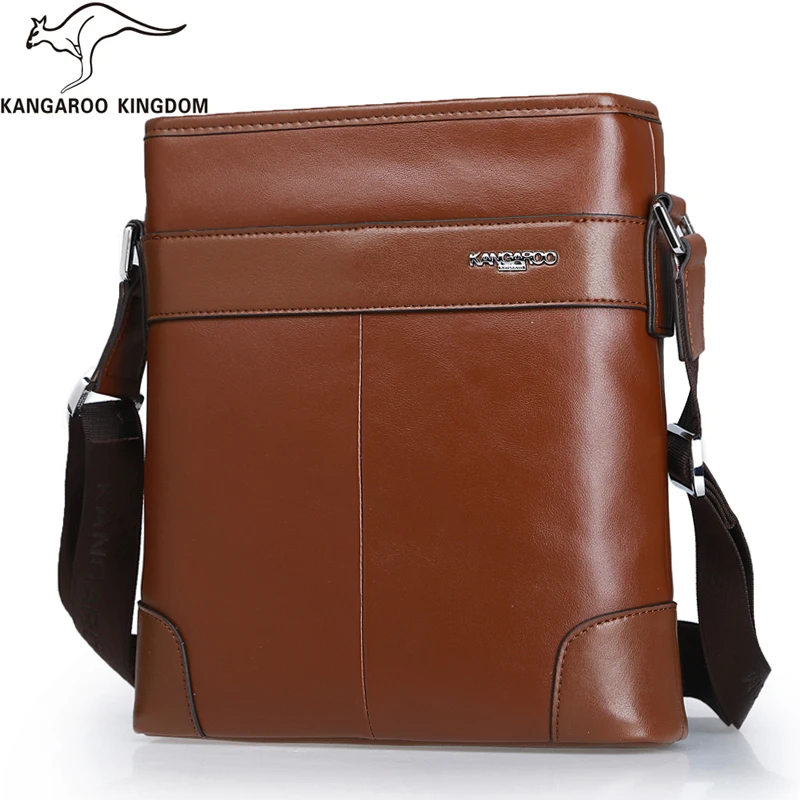 Kangaroo Kingdom Fashion Men Messenger Bags Genuine Leather Bag Male Crossbody Shoulder Bag Brand