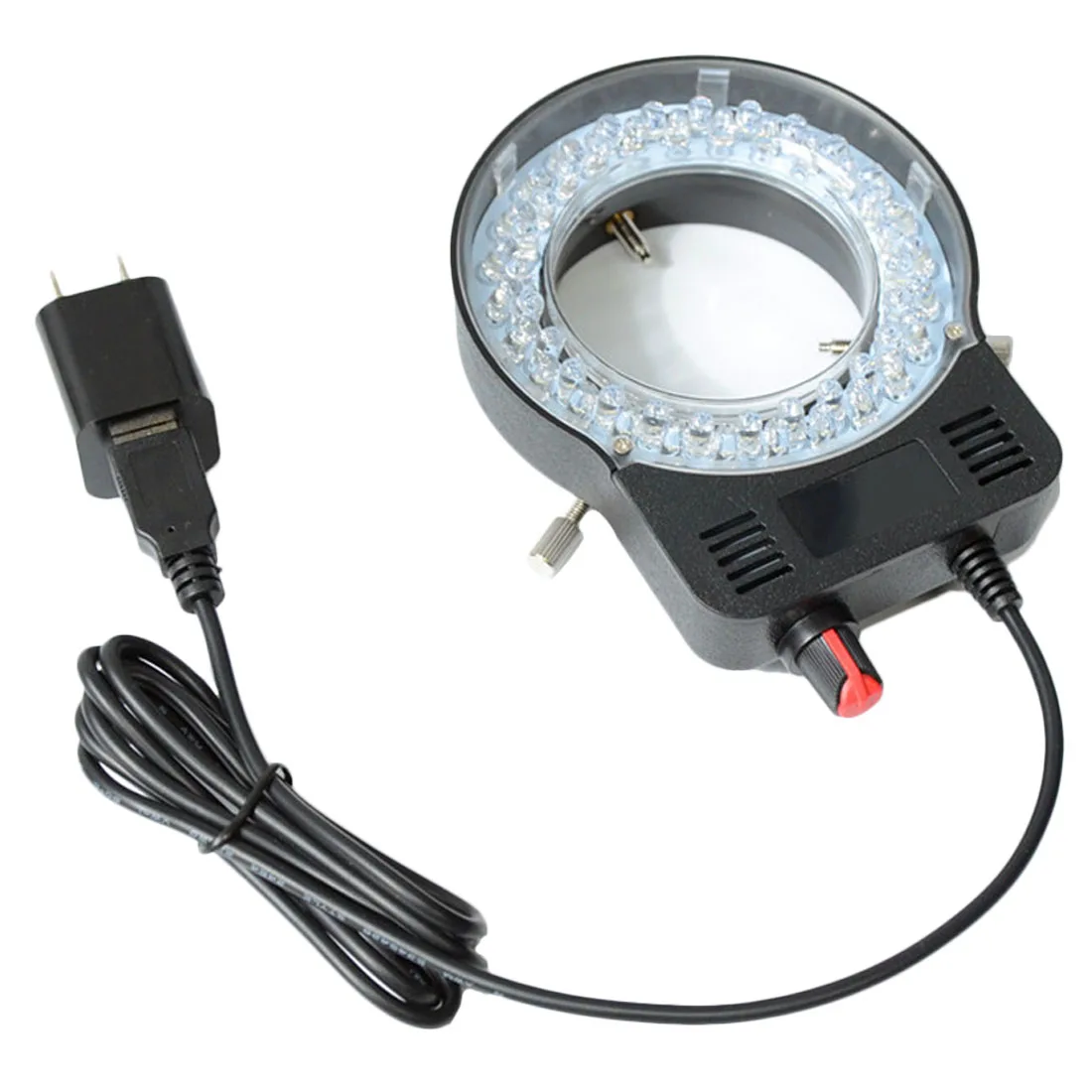 40000LM Microscope Adjustable USB LED Ring Light Illuminator Lamp For