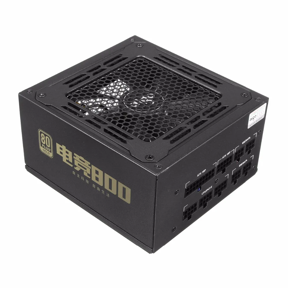 800 W 80 زائد ATX PC وحدة إمداد الطاقة للكمبيوتر بالكامل مع التبريد الصامت مروحة