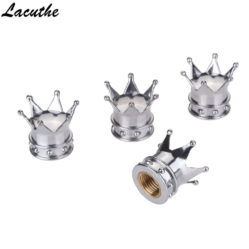 4 pc/lot Aluminum Crown Wheel Tire Valve Stem With Dust Caps Wheels High quality Car Styling Accessories | Автомобили и мотоциклы
