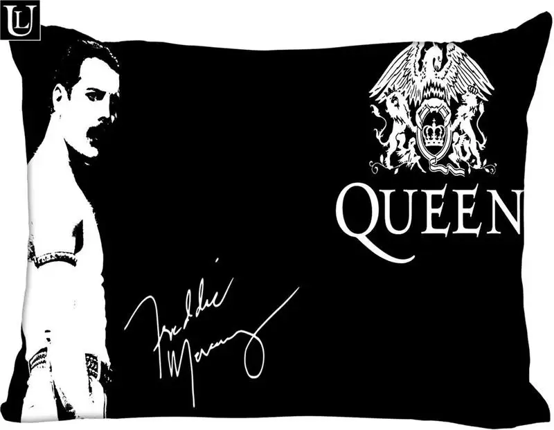 На заказ freddie mercury Прямоугольная подушка размер 45x35 см(одна сторона) печать на заказ молния полиэстер хлопок наволочка больше размер - Цвет: Pillowcase