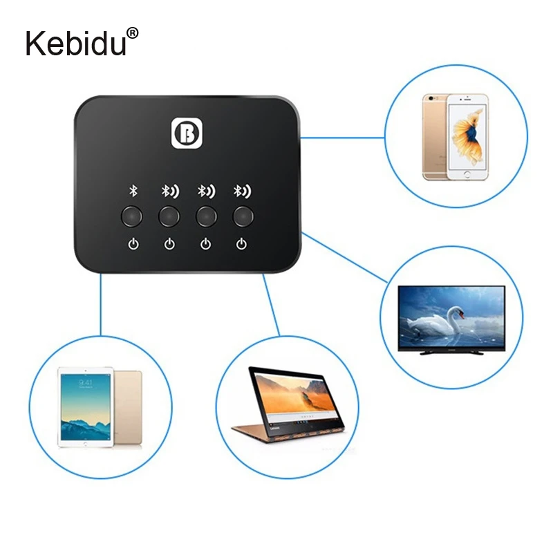Kebidu Новый беспроводной Bluetooth передатчик автомобильный комплект BW 107 от 1 до 3 Shareware