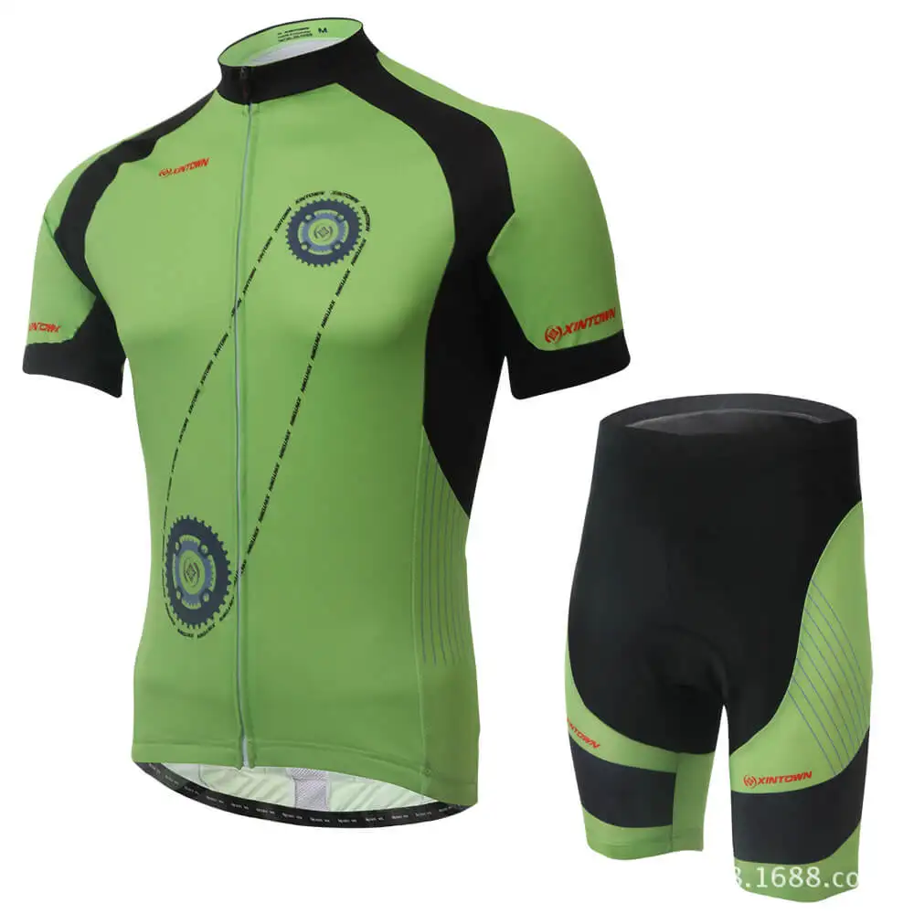 

XINTOWN Cycling Jersey Shorts Set Short Sleeved Ciclismo Cycling Unisex Summer Sweat-proof Quick-drying Breath Running Shirt Set