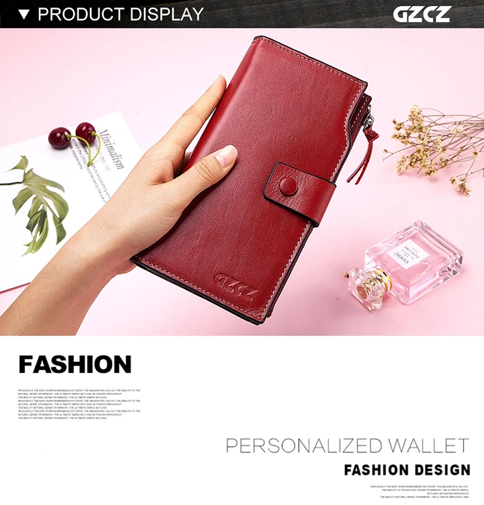 Genuine Leather Women Wallet and Female Clutch Coin Purse Portomonee Phone Bag Card Holder Handy High Quality