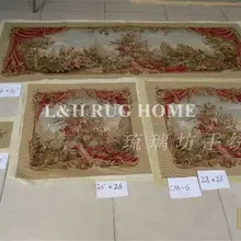 Французский Aubusson ручной шелк диван и стул Обложка Установить 1:4 с оружием, aubusson Шелковый диван крышка набор