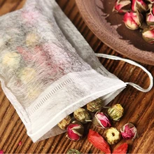 100 шт./лот, пустые чайные пакетики из кукурузного волокна, пакетик для чая, пищевой PLA биоразложенный Чайный фильтр 8*10 см