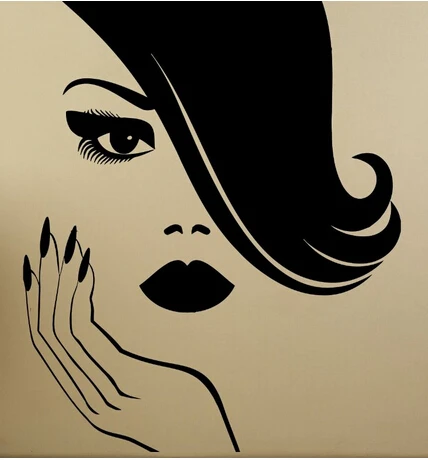 Manicure Vinyl Wall Decal Sexy Girl Spa Beauty Nail Salon Interior Wall Sticker Beauty Salon Nail Bar Decorative Decoration