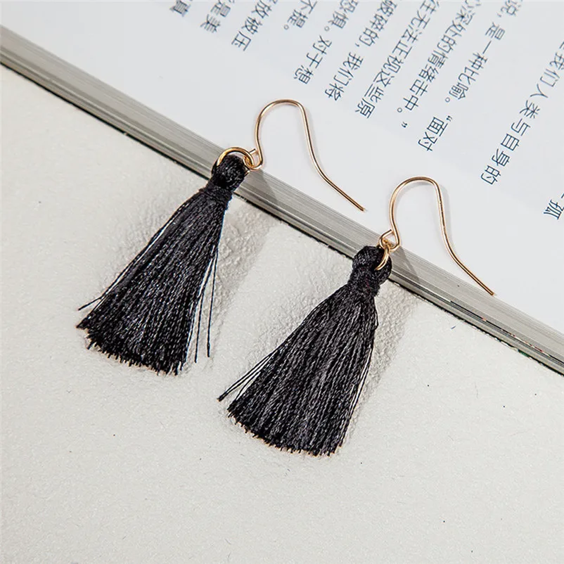 2018 Trendry Earrings for Women Bohemian Earrings Women Long Tassel Fringe Dangle Earrings Jewelry for gift Brincos J05#N (2)