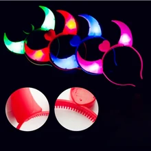 Рогатый Глава модель светящаяся оголовье милые красивые ночь головной убор детские игрушки