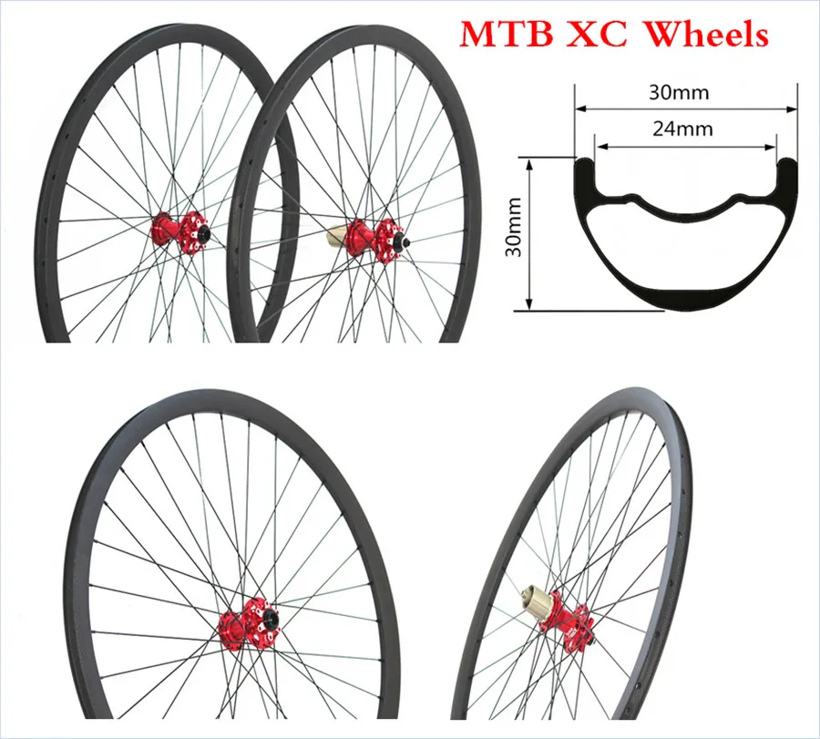 

Lightest MTB Carbon Wheels 29 for Mountain Bike MTB Wheelset 29er/27.5er Tubeless 30mm width carbon mtb wheels 650B