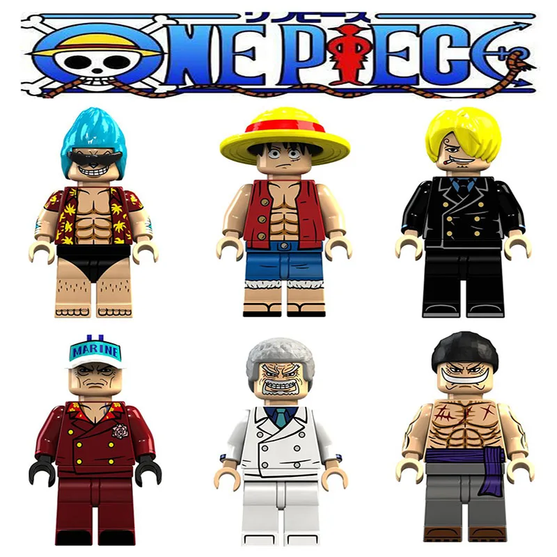

Super hero Legoing ONE PIECE Figures blocks Moneky D Luffy Sanji Franky Edward Newgate Dragon Ball building blocks toys gifts