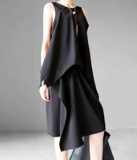 

Newtop fashion 2017 Summer New High-end Women's Irregular Three-dimensional Cut Dress