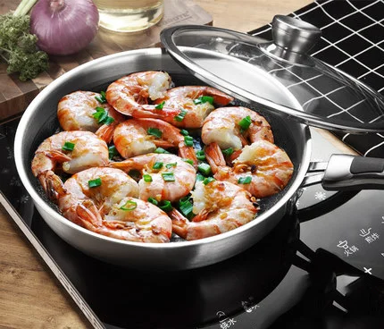 

[TB08]304 stainless steel pan non-stick frying pan steak pot pancake pot induction cooker gas universal pot omelette pot