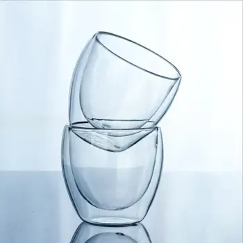 

6Pcs/lot Double Wall shot Glass 80ml,double wall espresso coffee cup 80ml , Novelty gift